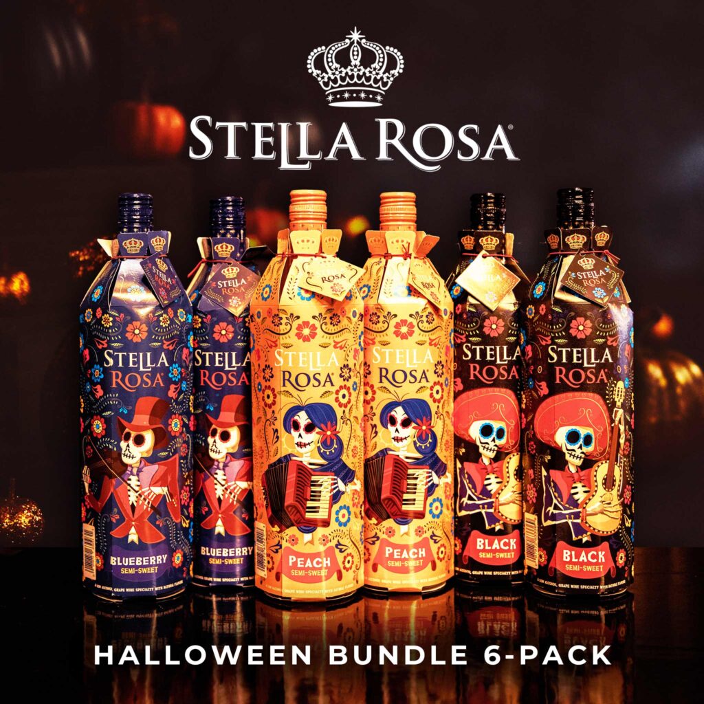 6 halloween wine bottles of stella rosa